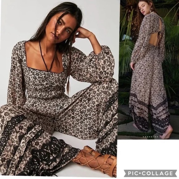 New Free People Forever Timeless Soulmate Boho Jumpsuit Size XS - Picture 4 of 16